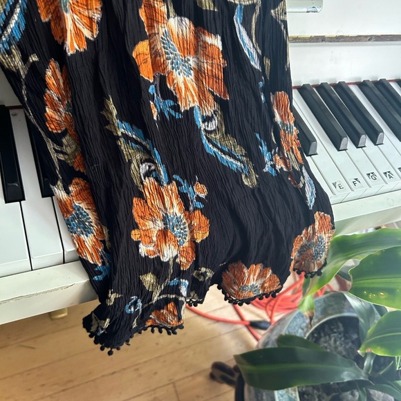 Patrons of Peace Black and Orange Floral Jumpsuit M - Picture 14 of 16